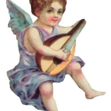 Angel with Mandolin graphic