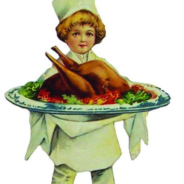 Victorian Boy Serving Thanksgiving