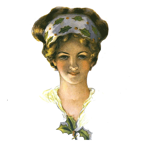 christmas young lady 1911
