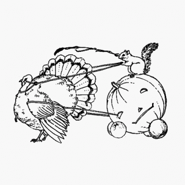Turkey Pumpkin Carriage Graphic
